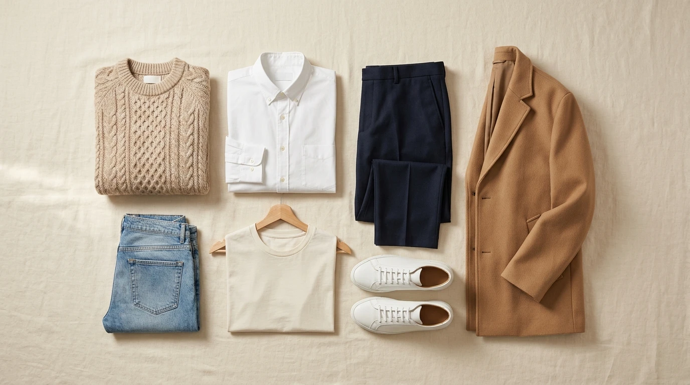 Curated modern wardrobe